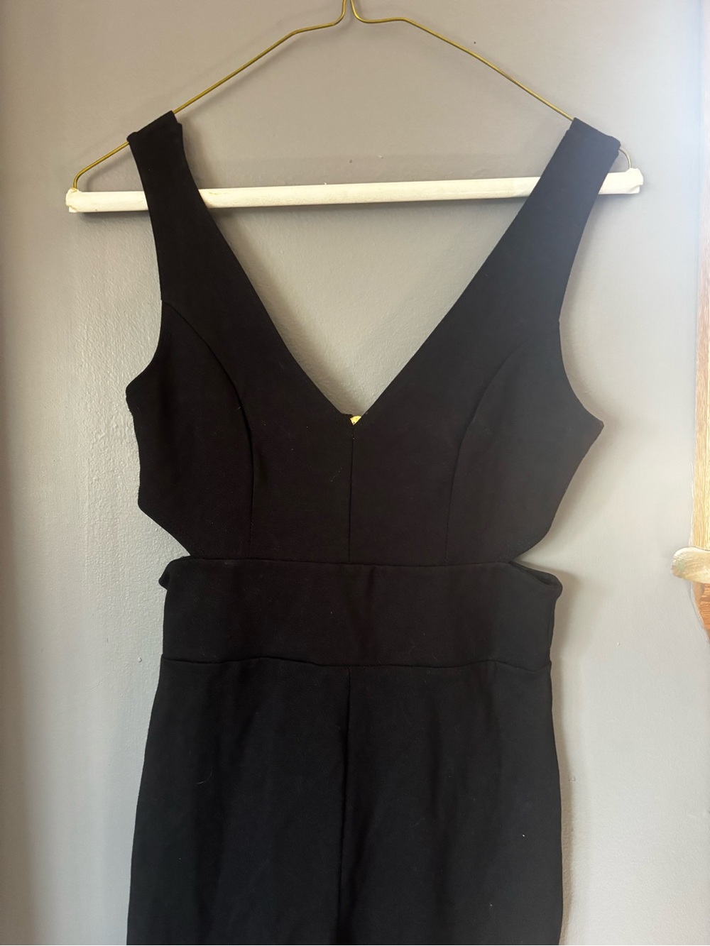 Rolla Coster Black Jumpsuit with Gold Zip Accent